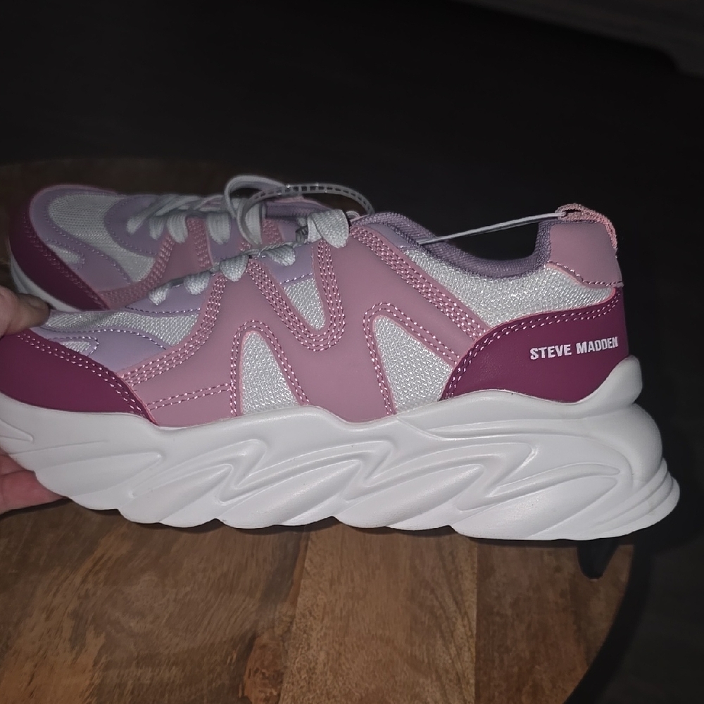 Steve Madden Pink and White Chunky Sneakers